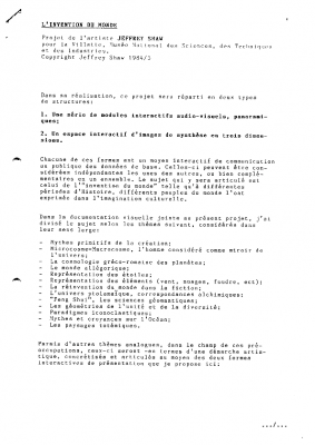 Inventer la Terre Development Proposal [French]